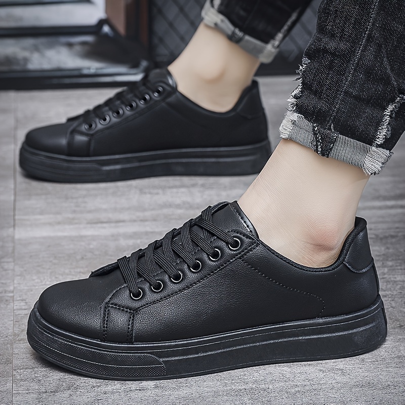 low top skateboard shoes men s casual solid color details 7